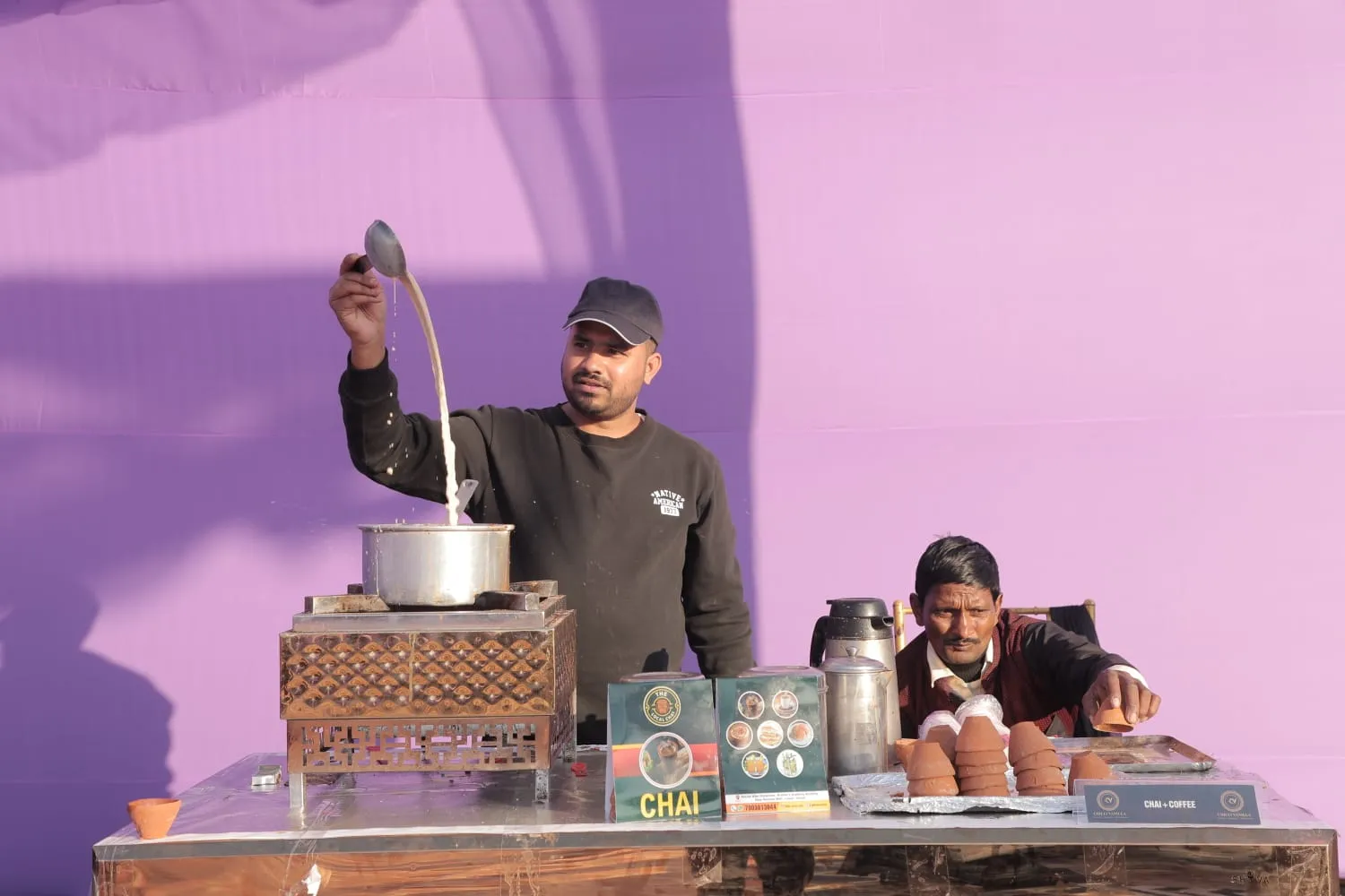 Dhaba theme chai counter by The Local Chai